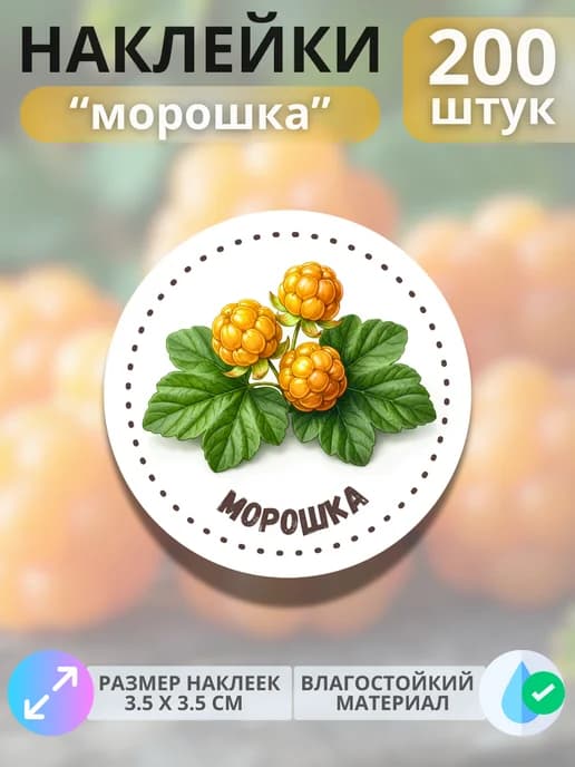 Наклейки маркеры Морошка , 200 штук