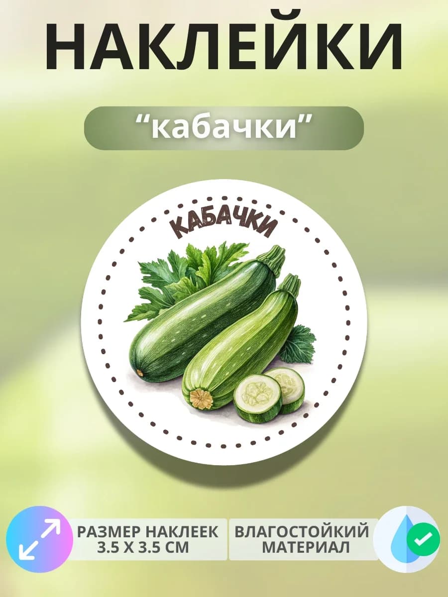 Наклейки маркеры Кабачки