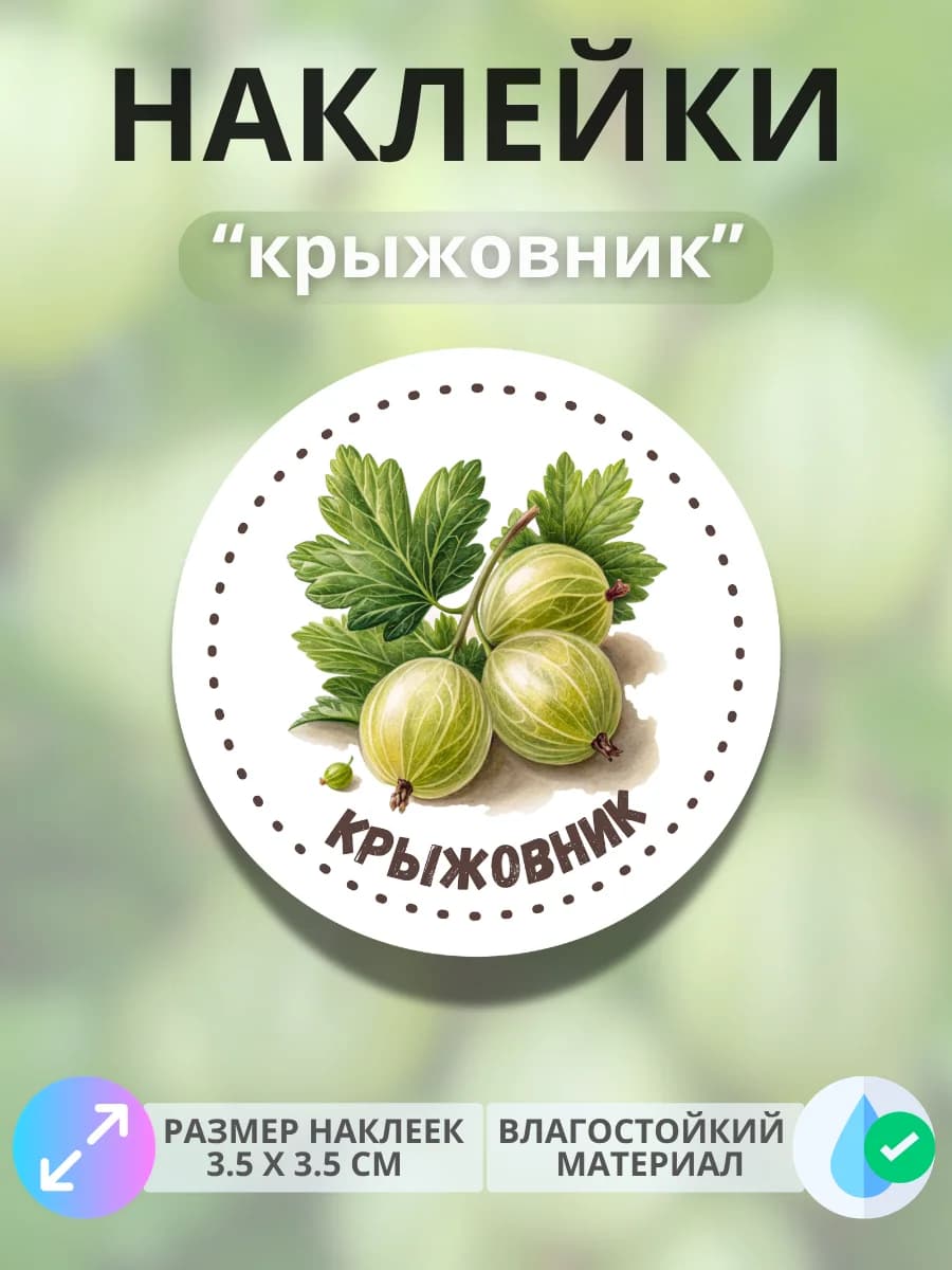 Наклейки маркеры Крыжовник