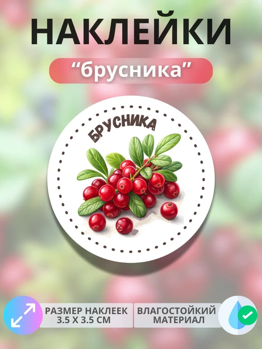 Наклейки маркеры Брусника
