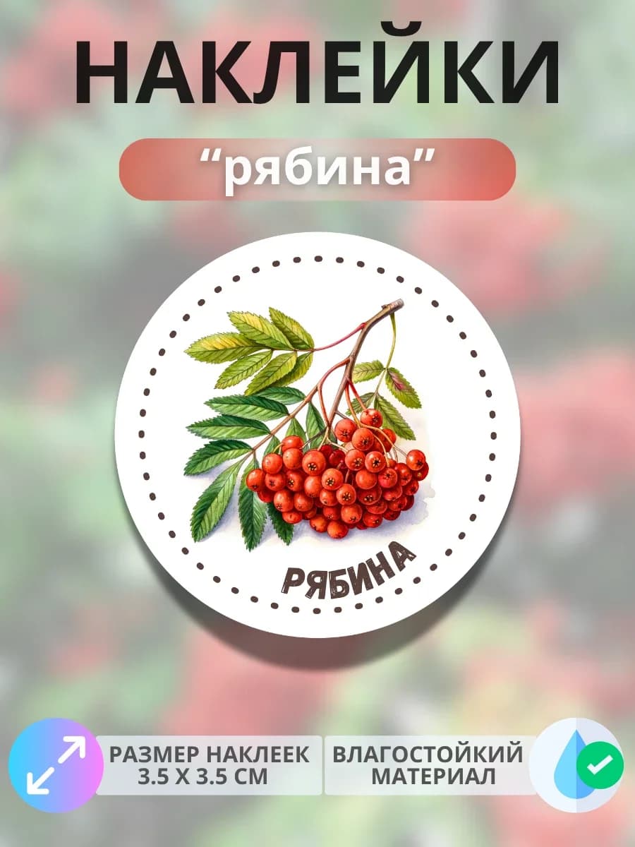 Наклейки маркеры Рябина