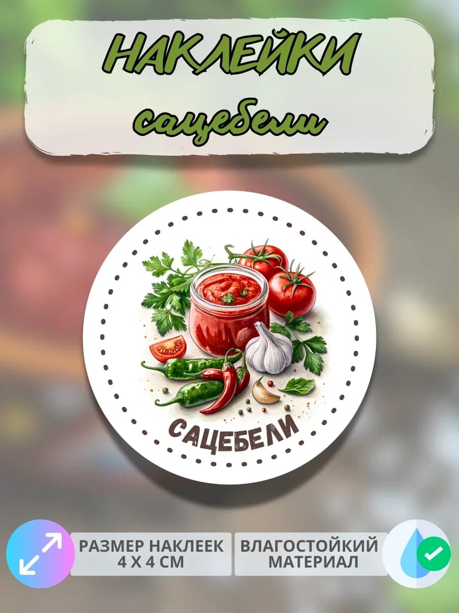 Наклейки для консервации Сацебели