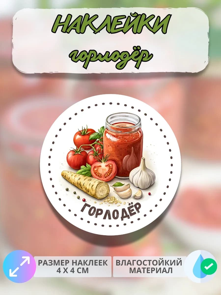 Наклейки для консервации Горлодёр