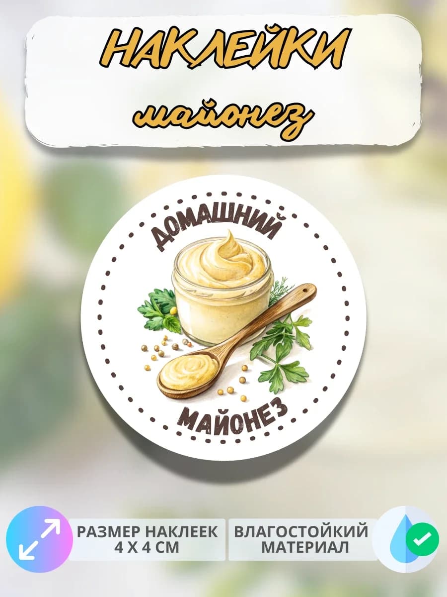 Наклейки Домашний майонез