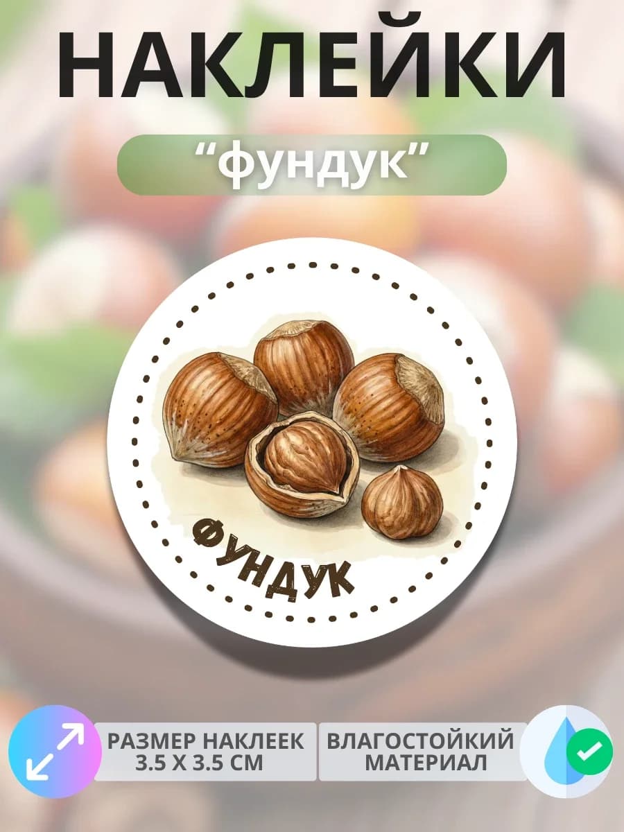 Наклейки маркеры Фундук