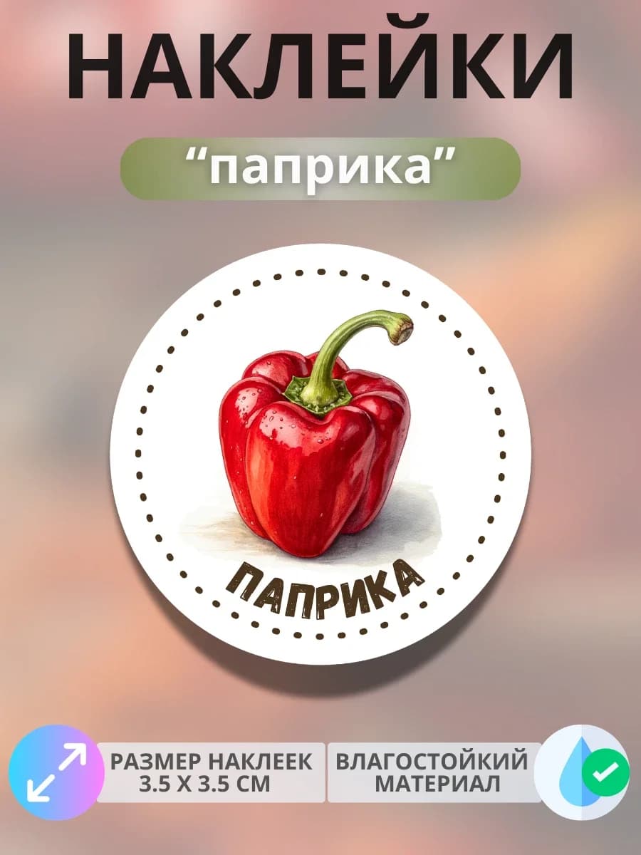 Наклейки маркеры Паприка