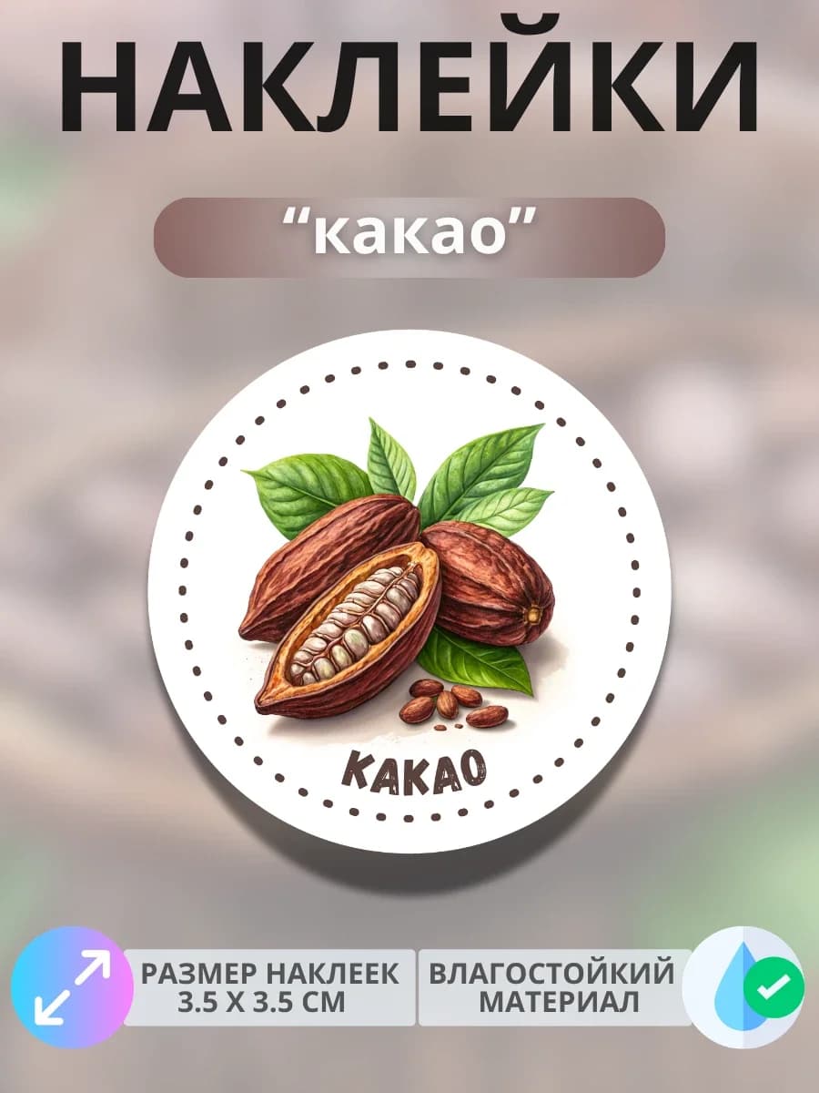 Наклейки маркеры Какао