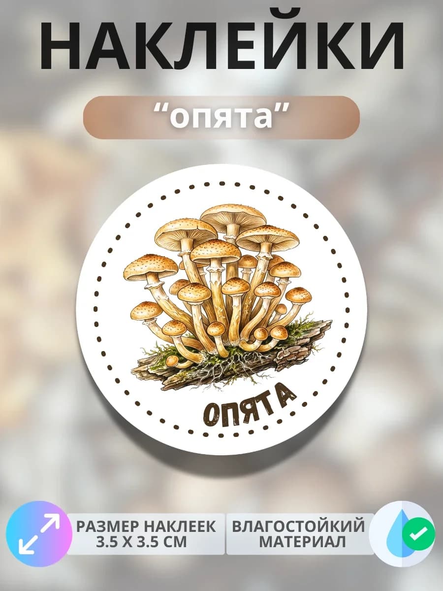 Наклейки маркеры Опята