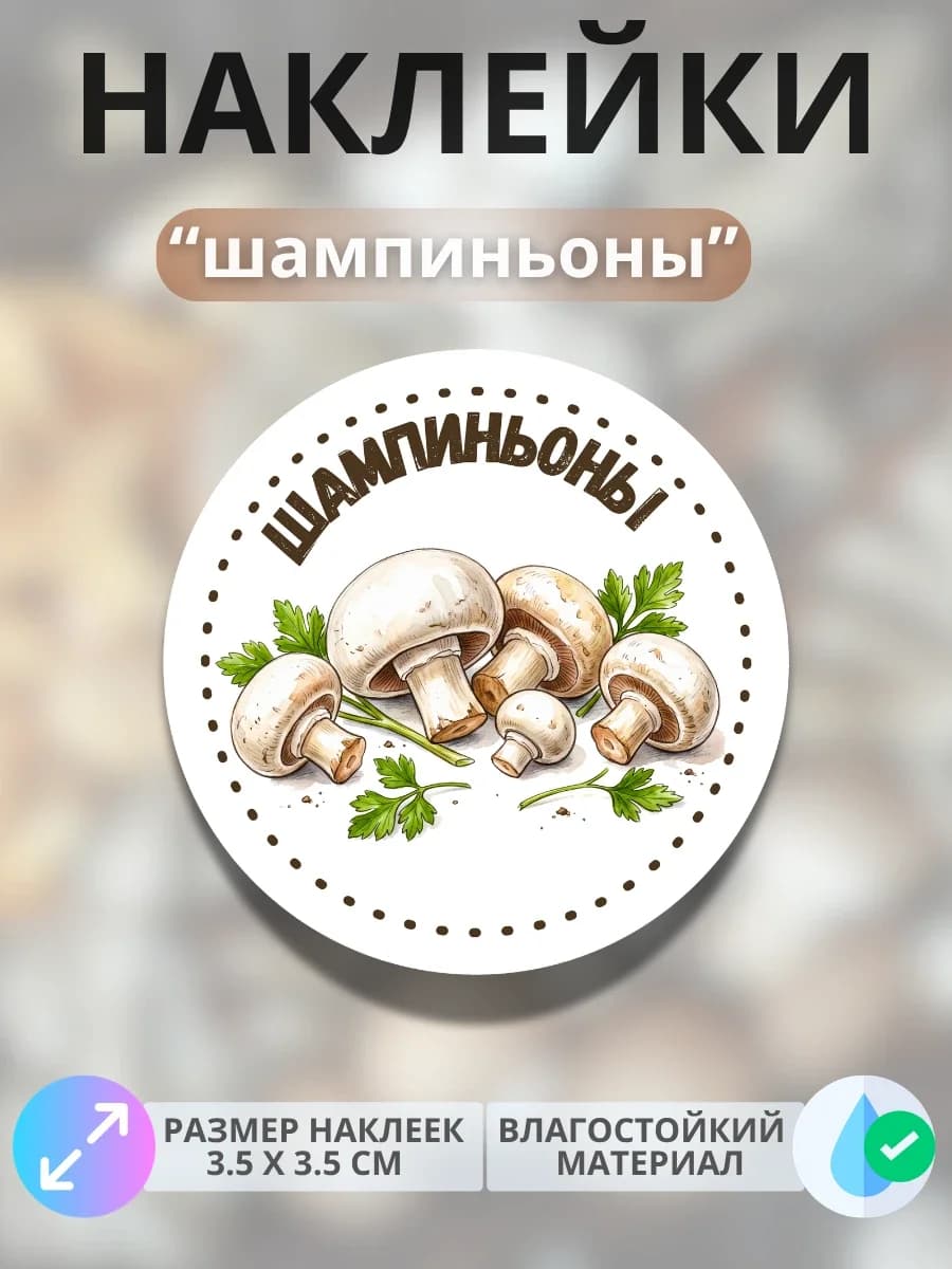 Наклейки маркеры Шампиньоны