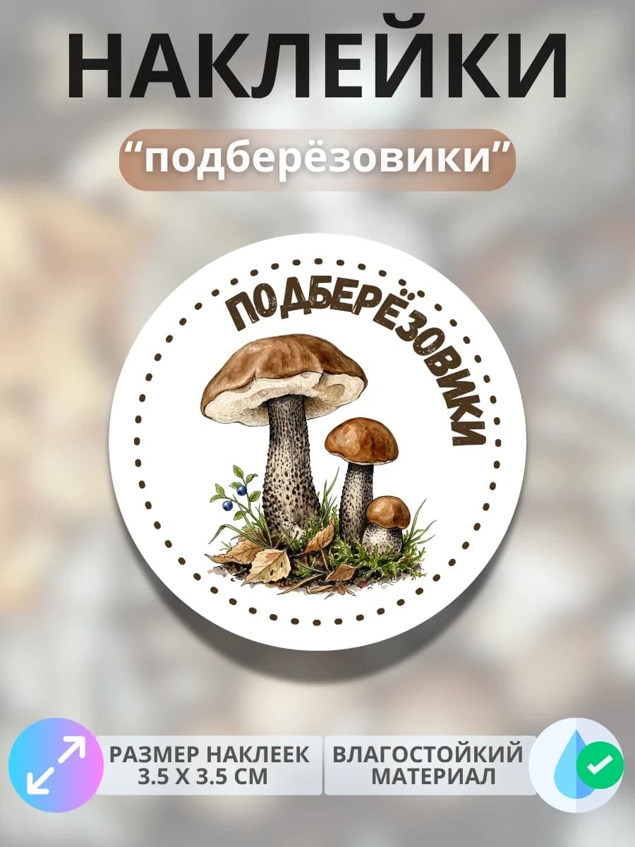 Наклейки маркеры Подберёзовики
